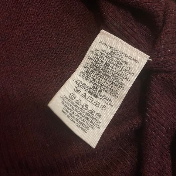 We The Free Free People S Oversized V-Neck Top | Wine Soft Boho Tee T-shirt - Picture 6 of 8